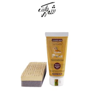 واکس کفش چرم پی واکس به همراه اسفنج