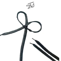 بند کفش تخت مشکی طرح اکلیلی - کد ۲۶