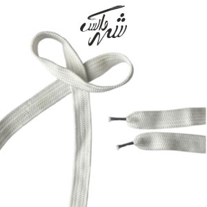 بند کفش پهن تخت سفید – کد 94 مقاوم و شیک برای کفش اسپرت
