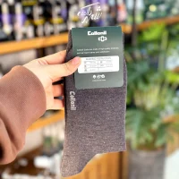 جوراب ساقدار مردانه طوسی پنبه ای