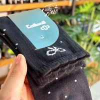 جوراب نیم ساق زنانه مشکی پنبه ای