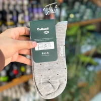 جوراب نیم ساق زنانه طوسی پنبه ای