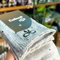 جوراب نیم ساق زنانه طوسی پنبه ای