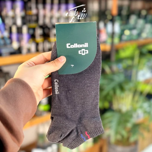 جوراب مچی مردانه طوسی پنبه ای