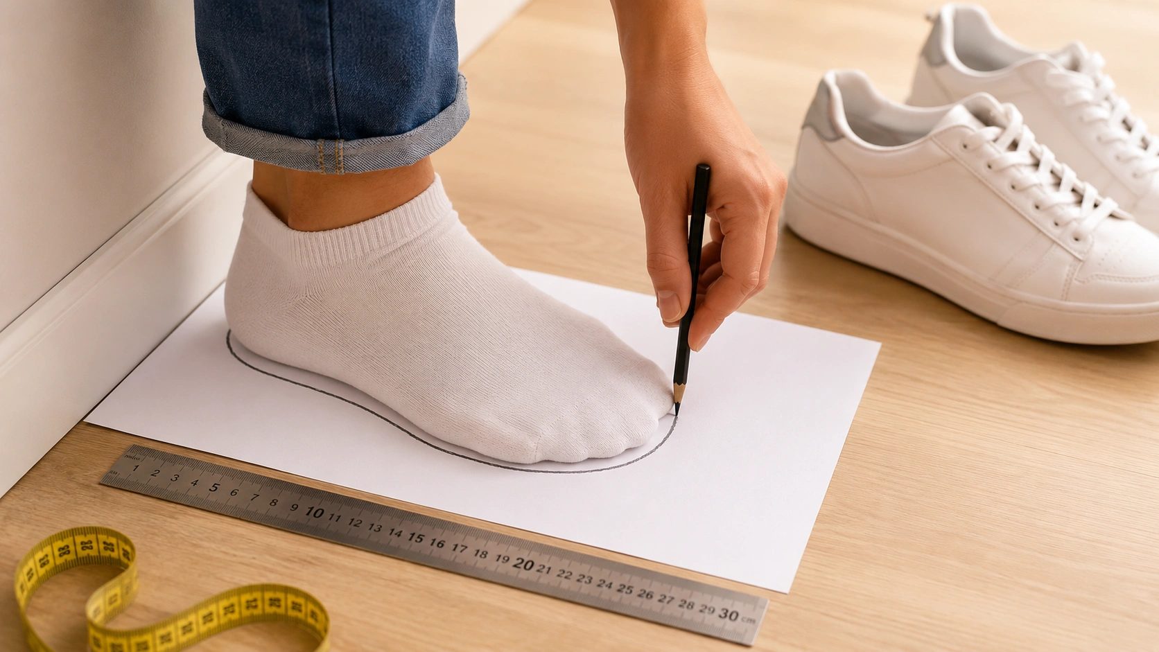 مراحل تعیین سایز کفش